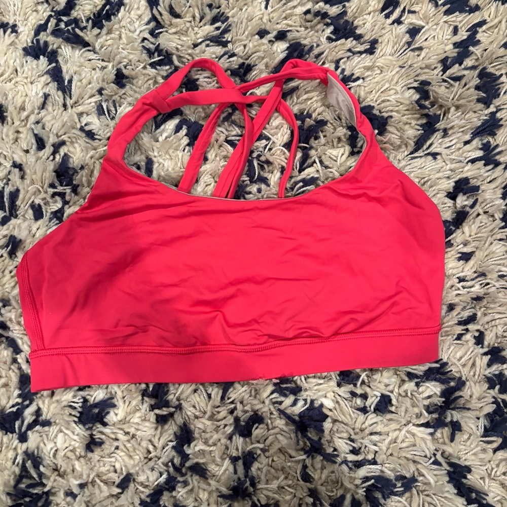 Lululemon Energy Bra - Pink Punch sports bra - size 12 - Picture 2 of 4